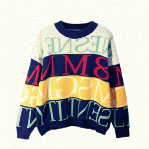 Indywidualna odzież damska luźny sweter z dzianiny w kształcie litery L